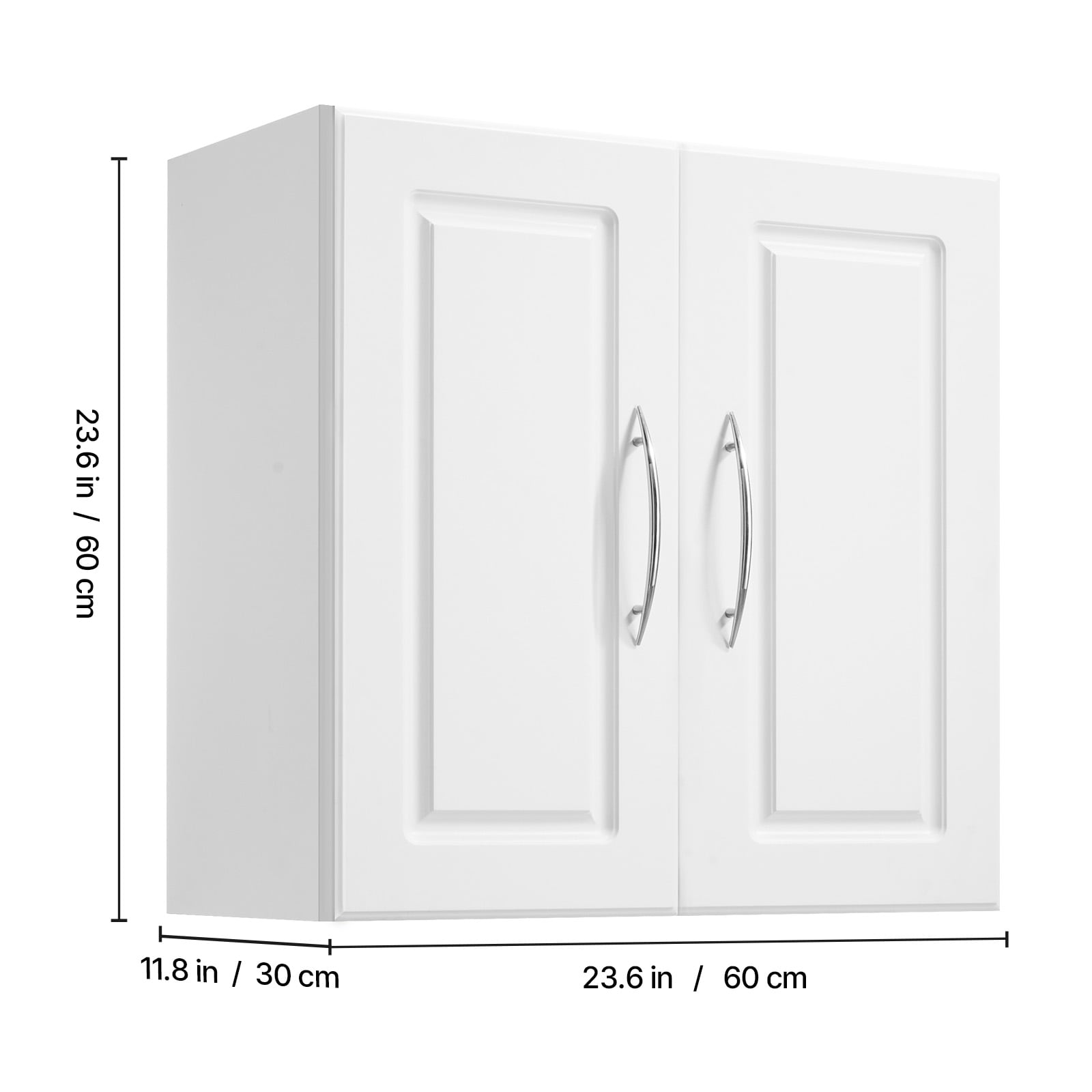 Laundry Room Wall Cabinet With Adjustable Shelves And 2 Doors_voghion.com